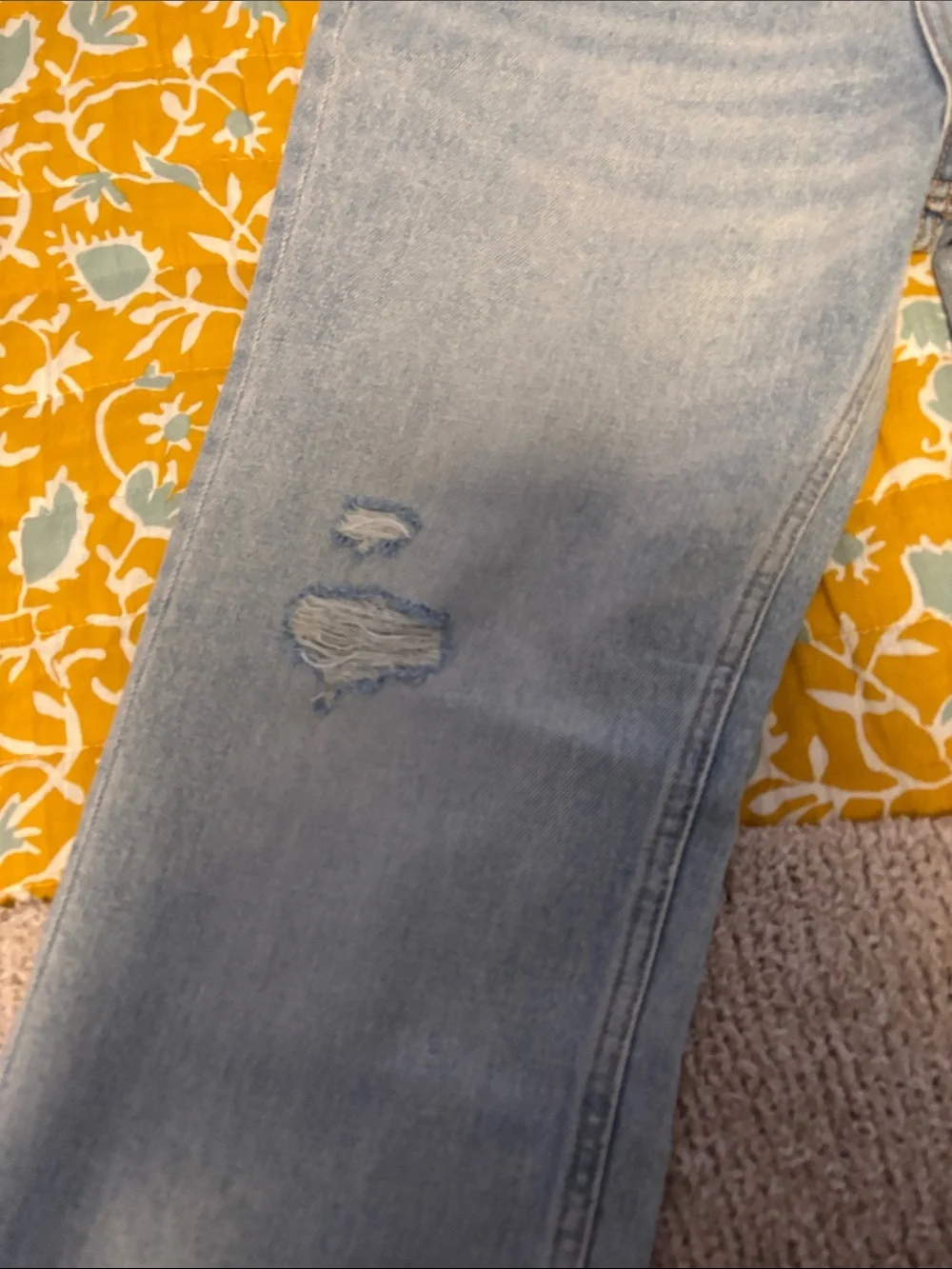 Old Navy Kids Slouchy Straight  High Rise Jeans Light Wash Built in Tough